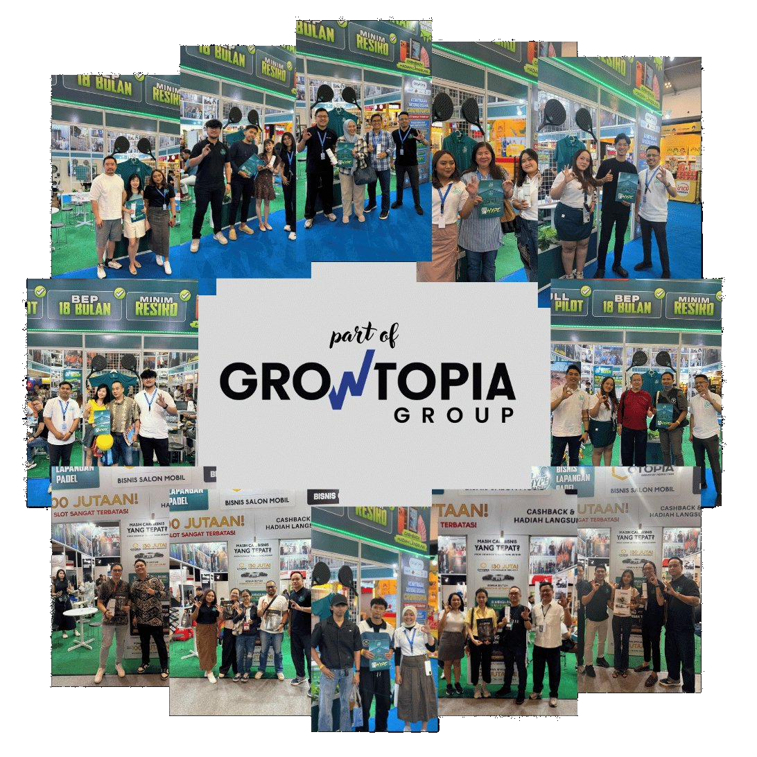 Kompilasi foto mitra Growtopia Group — booth & community