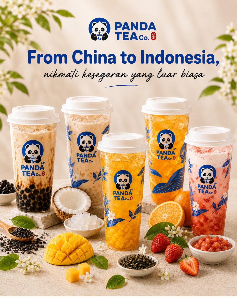 Panda Tea Co. menu signature - From China to Indonesia
